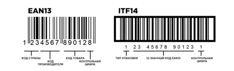 Основные отличия между EAN 13 и ITF 14