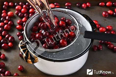 Промывка клюквы перед использованием