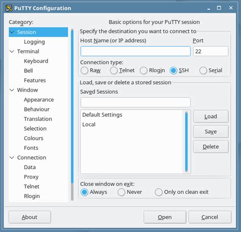 Установка PuTTY на Astra Linux