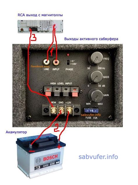 Шаг 4: Подключение телефона к сабвуферу через порт AUX