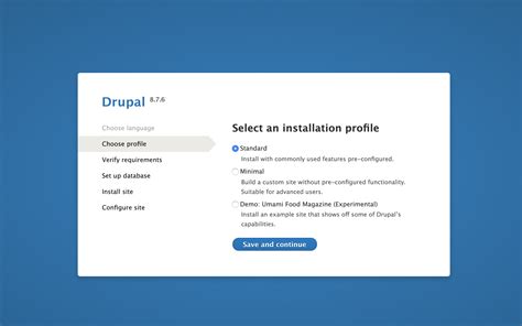 Шаг 6: Завершение установки Drupal