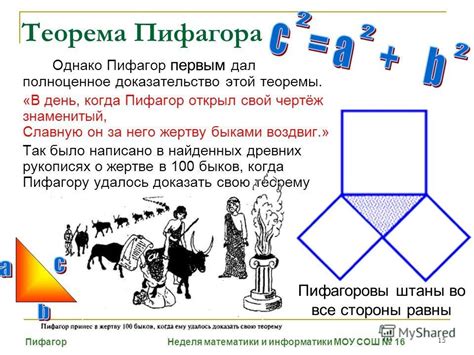 Альтернативные названия теоремы Пифагора