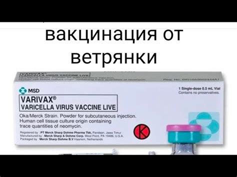 Вакцинация от ветрянки: общая информация