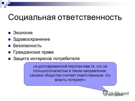 Видение своей роли в долговременной перспективе