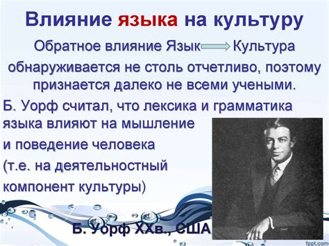 Влияние на культуру и язык