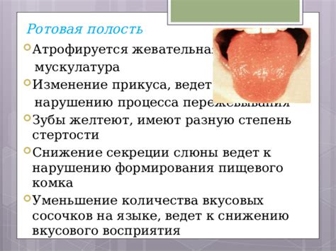 Изменение вкусовых ноток