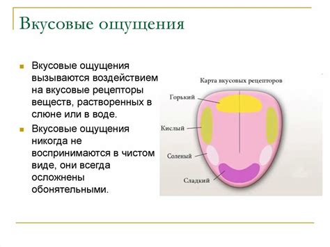 Изменение вкусовых ощущений