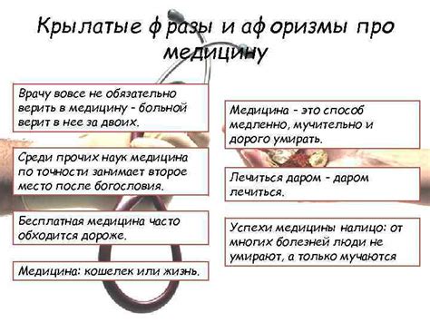 Медицинская версия фразы у древних авторов