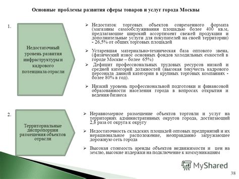 Недостаток инфраструктуры и услуг