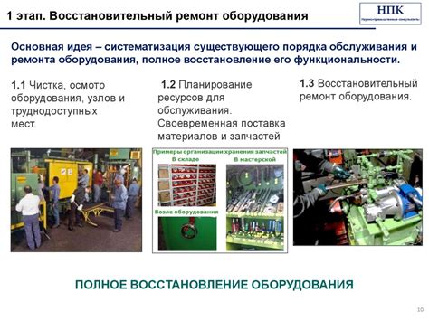 Недостаточное обслуживание и уход за оборудованием