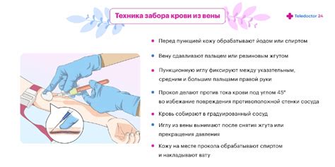 Неправильная техника извлечения крови