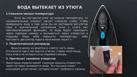 Отсутствие пара у нового утюга