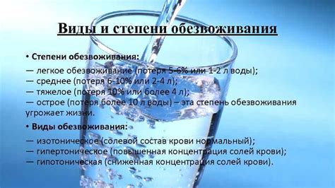 Потеря жидкости и обезвоживание