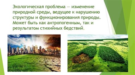 Природные и экологические проблемы