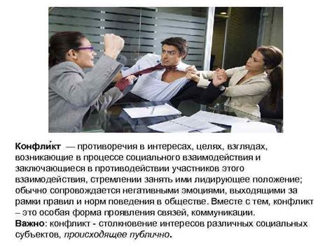 Противоречия в интересах