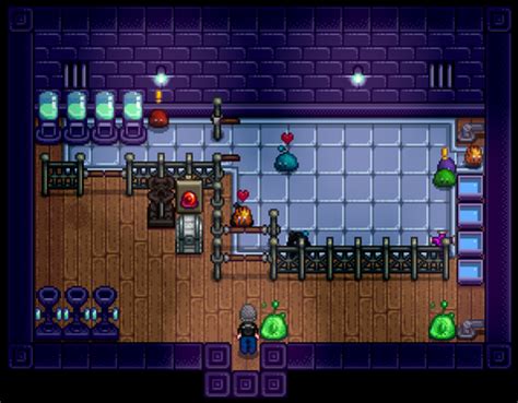 Пять этапов крафтинга и улучшения вольера для слаймов в Stardew Valley