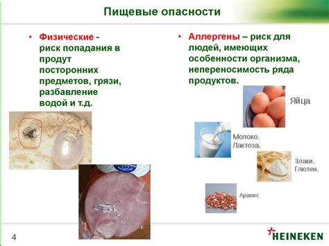 Риск загрязнения продуктов