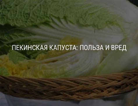 Свойства и питательная ценность замороженной пекинской капусты
