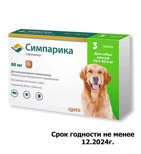 Симпарика для собак: назначение и применение