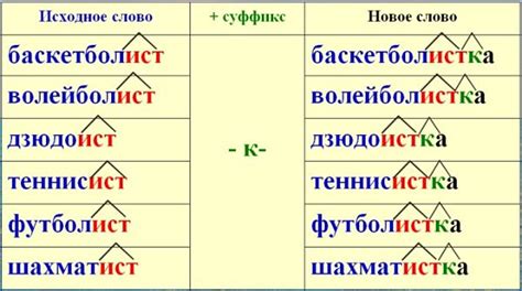 Слова с приставками и суффиксами