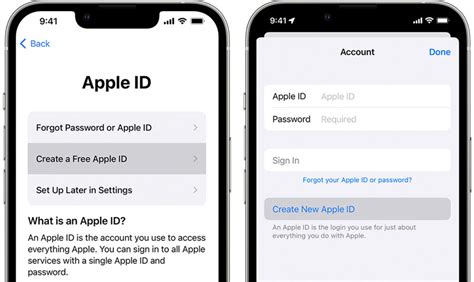 Создайте новый Apple ID