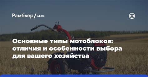 Типы мотоблоков и прицепов