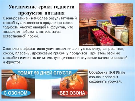 Увеличение срока годности